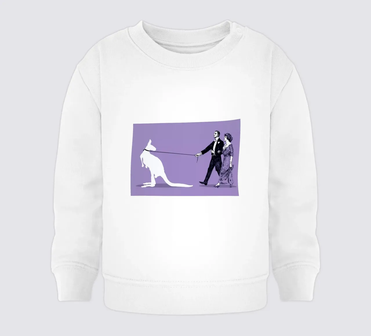 Walking The Kangaroo felpa neonato da Rob Art | Illustration