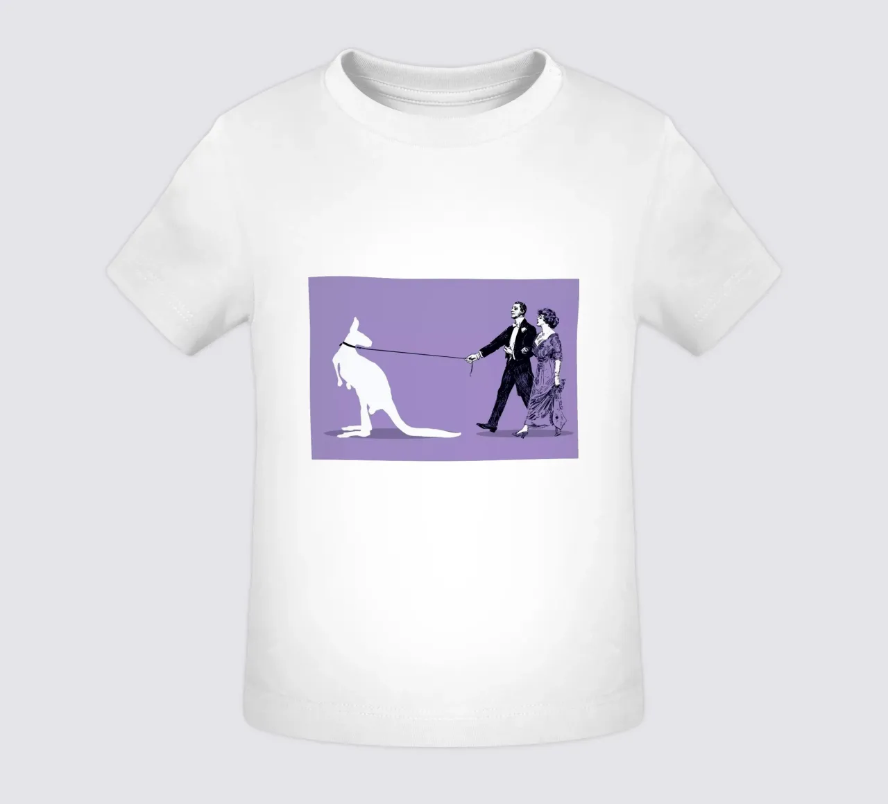 Walking The Kangaroo maglietta neonato da Rob Art | Illustration