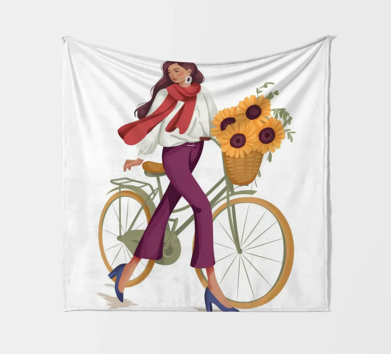 Ciclista gioioso coperta in pile da Artie Shifa