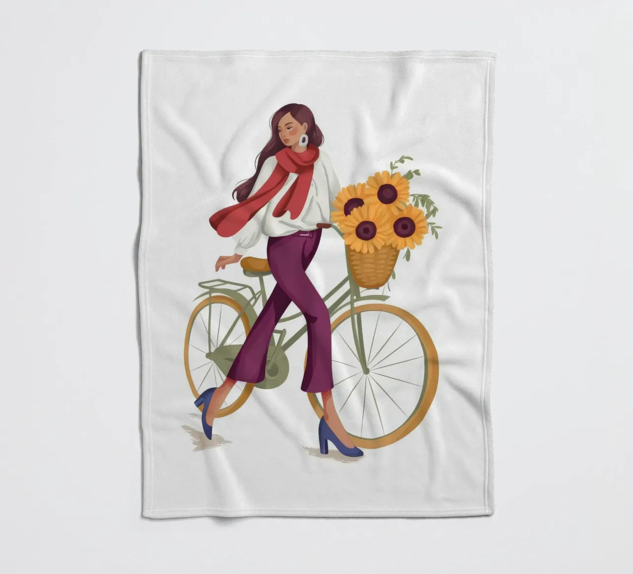 Ciclista gioioso coperta in pile da Artie Shifa