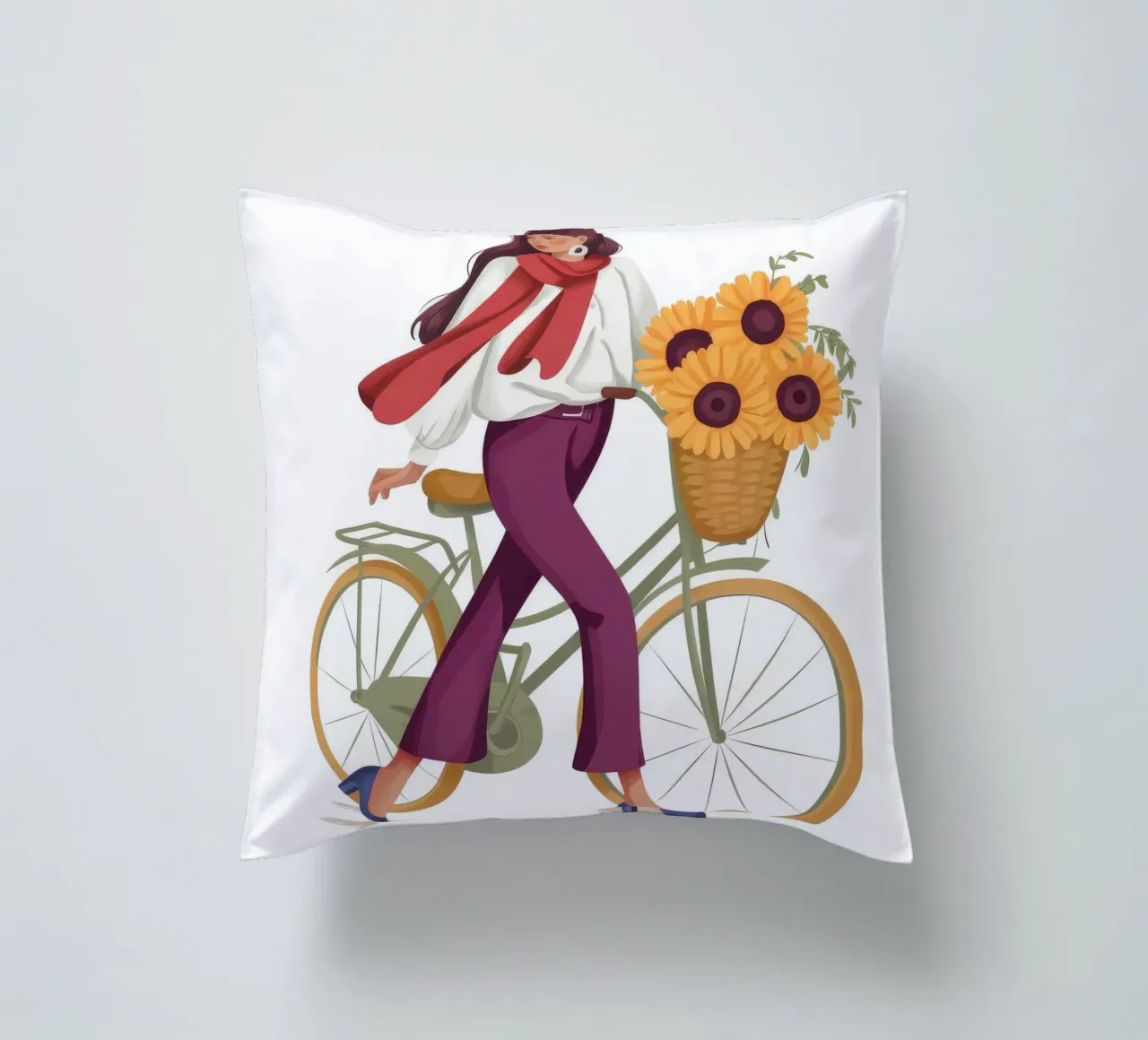 Ciclista gioioso cuscino da Artie Shifa