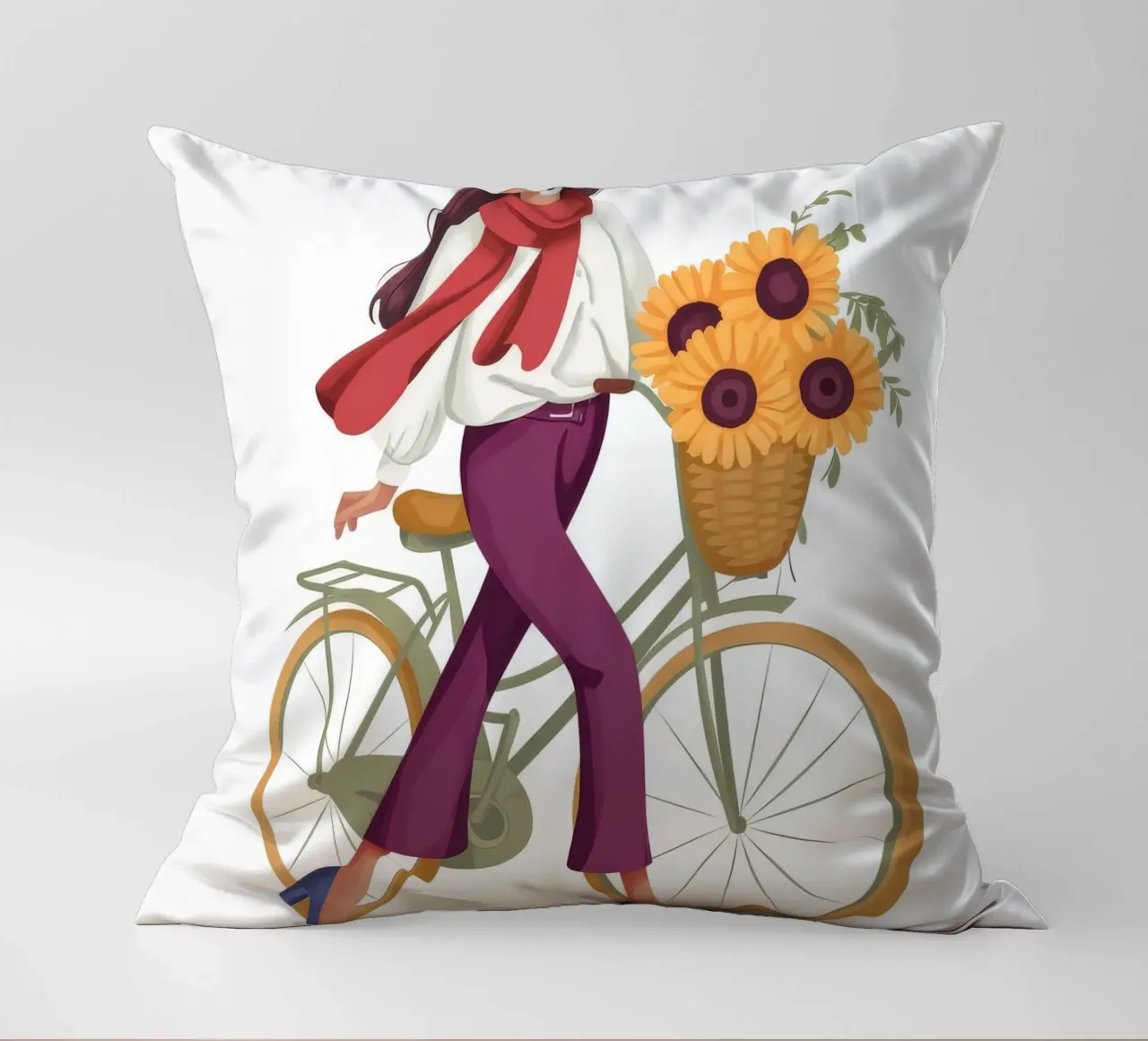 Ciclista gioioso cuscino da Artie Shifa
