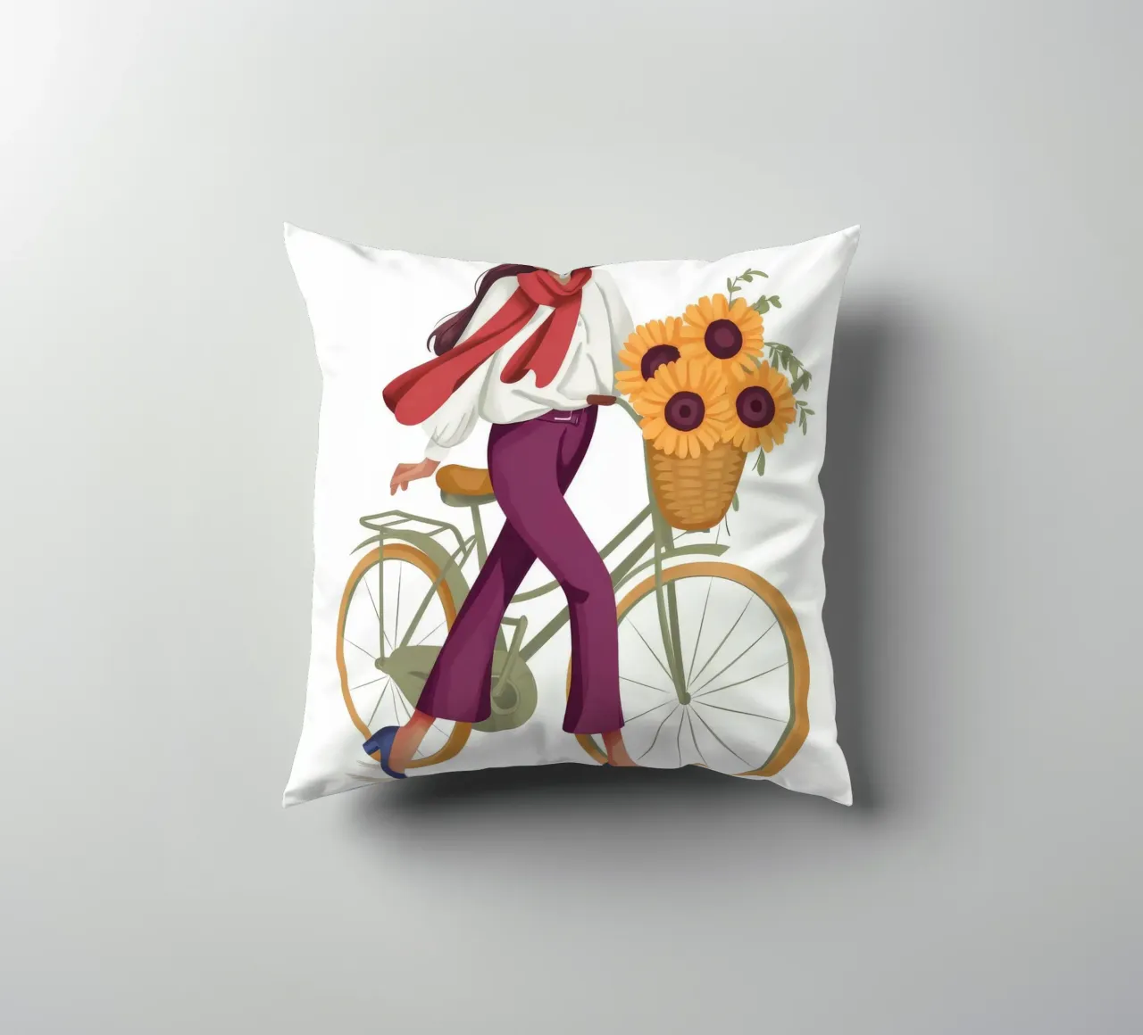 Ciclista gioioso cuscino da Artie Shifa