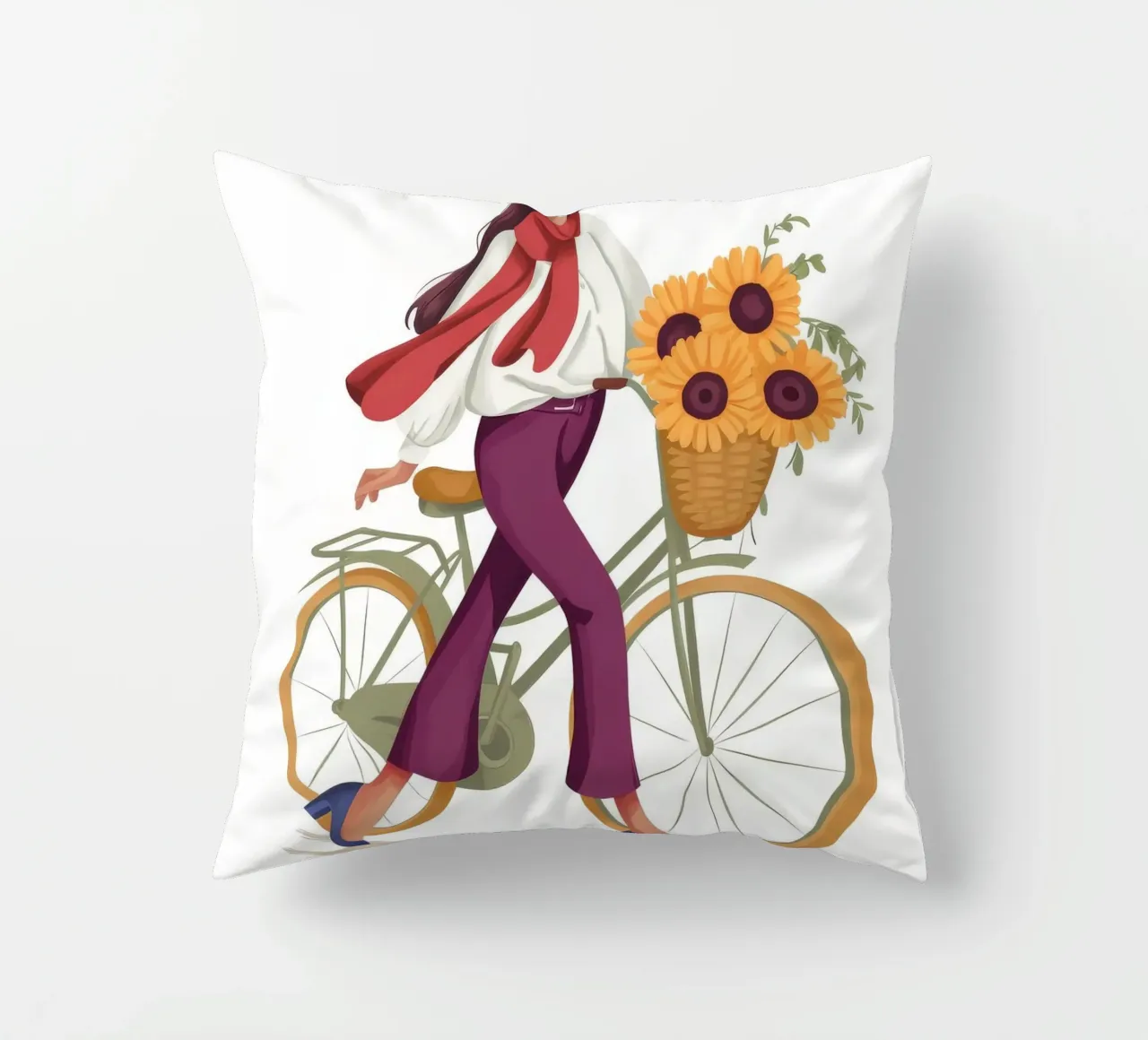Ciclista gioioso cuscino da Artie Shifa