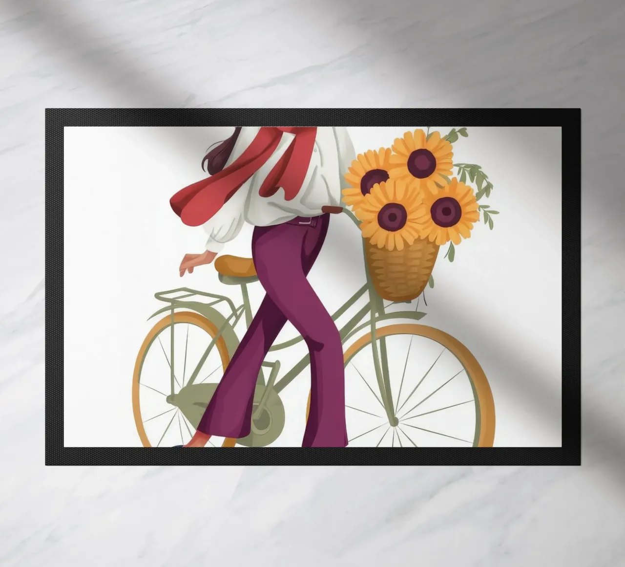 Ciclista gioioso zerbino da Artie Shifa