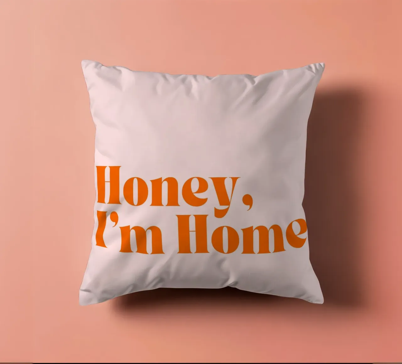 Honey, I’m Home | Minimalist Welcome Print cuscino da PrintCessStudio