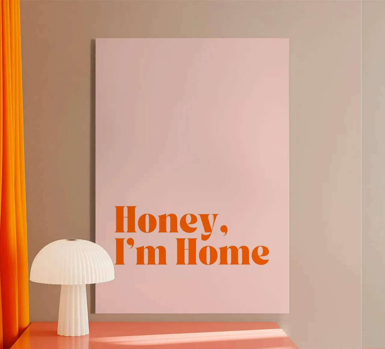 Honey, I’m Home | Minimalist Welcome Print plexiglass da PrintCessStudio