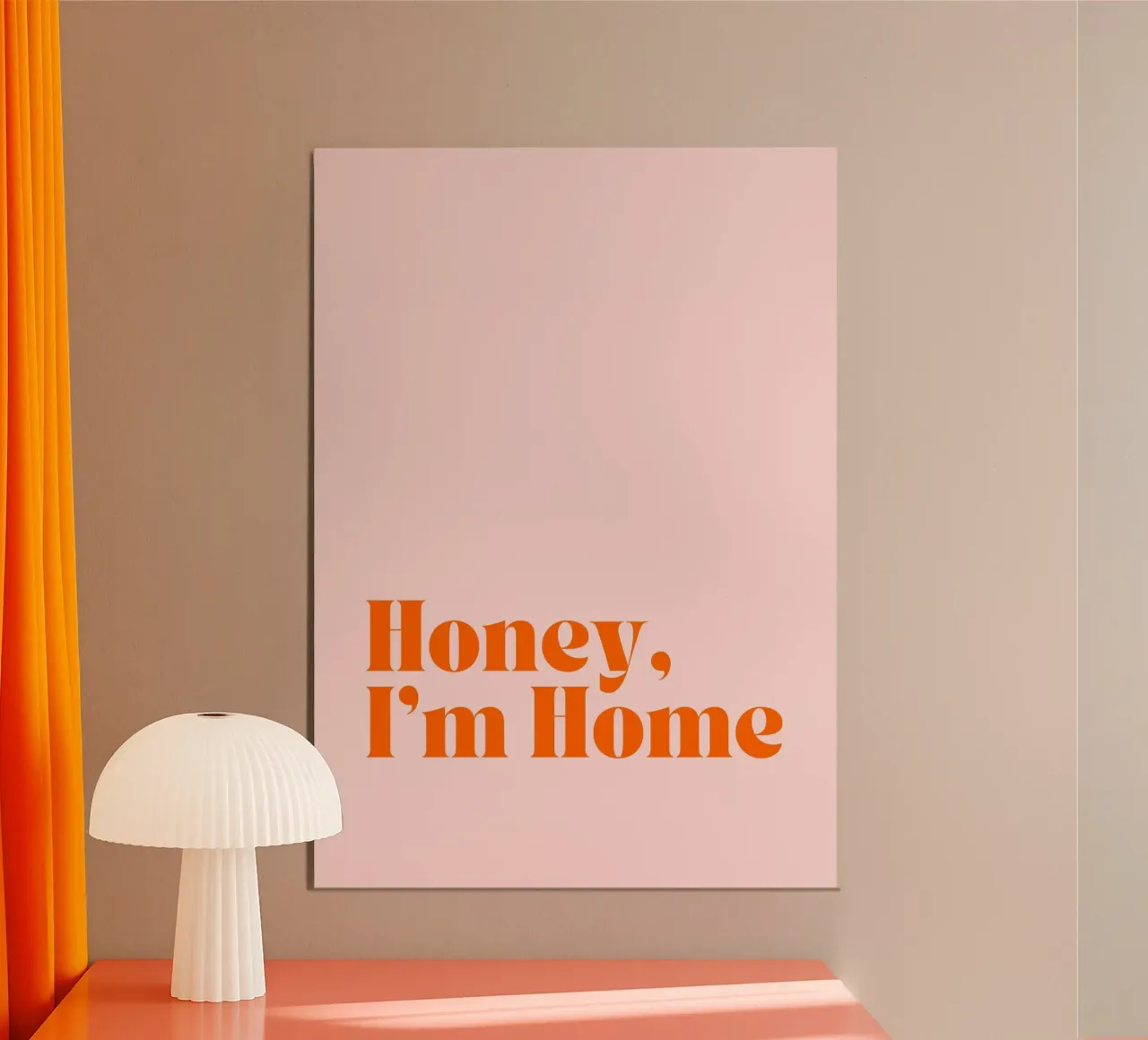 Honey, I’m Home | Minimalist Welcome Print alluminio dibond da PrintCessStudio
