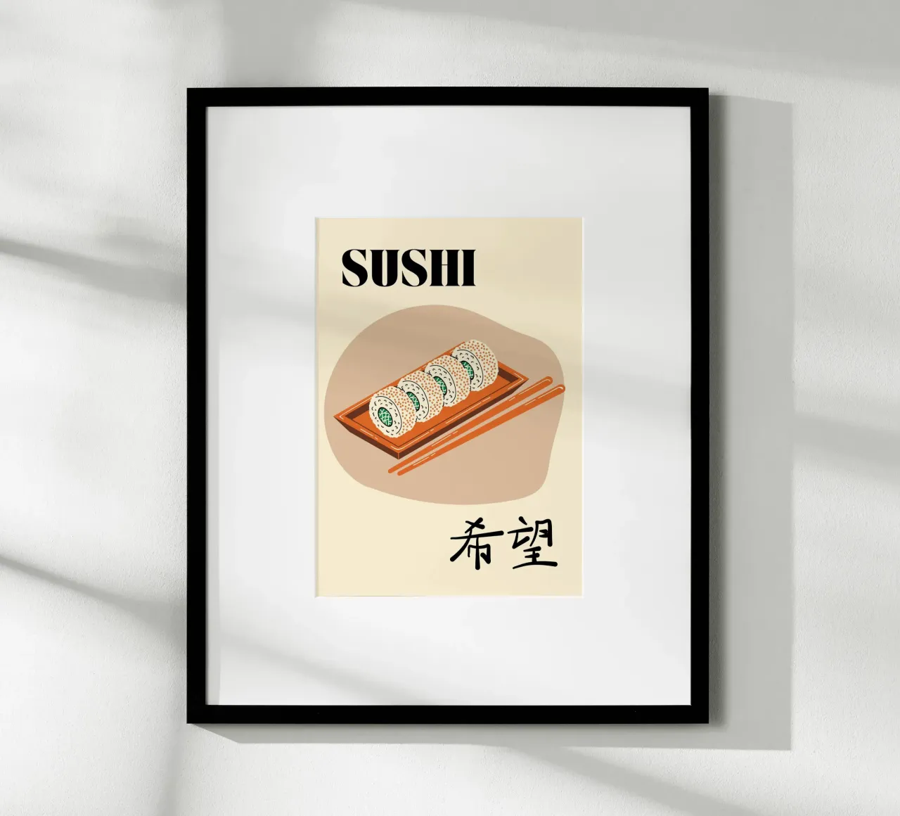 Sushi Lover | Minimalist Japanese Food Print carta hahnemühle da PrintCessStudio
