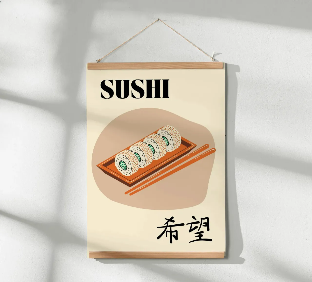 Sushi Lover | Minimalist Japanese Food Print carta hahnemühle da PrintCessStudio