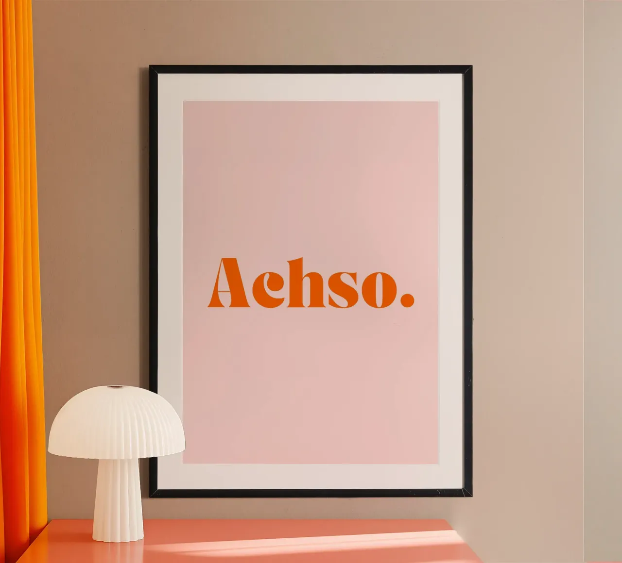 Achso. | Minimalistischer Humor Print poster da PrintCessStudio
