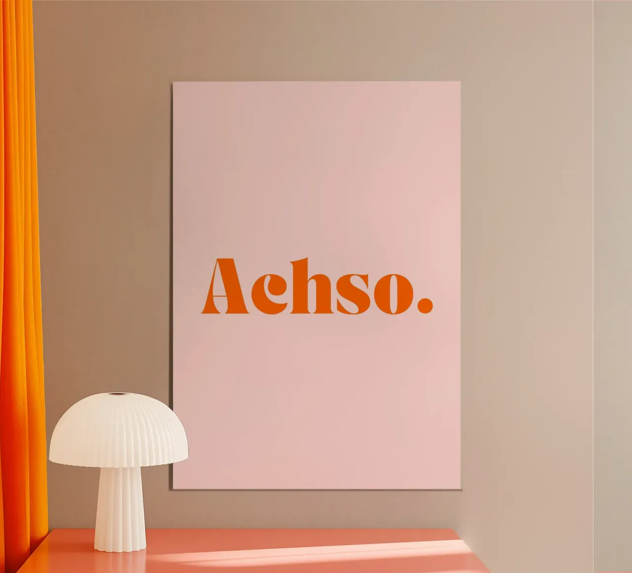 Achso. | Minimalistischer Humor Print poster da PrintCessStudio