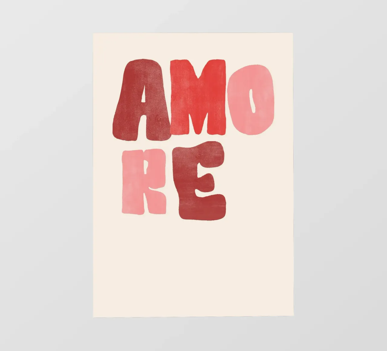Amore | Bold Red Love Print pellicola backlit da PrintCessStudio