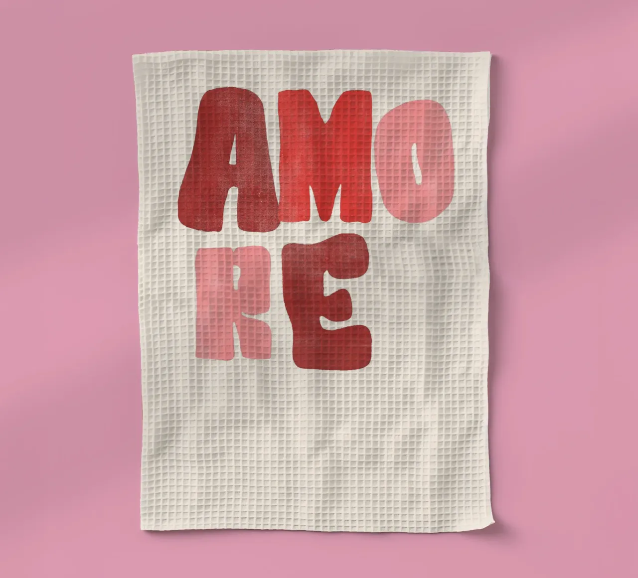 Amore | Bold Red Love Print canovaccio da cucina da PrintCessStudio