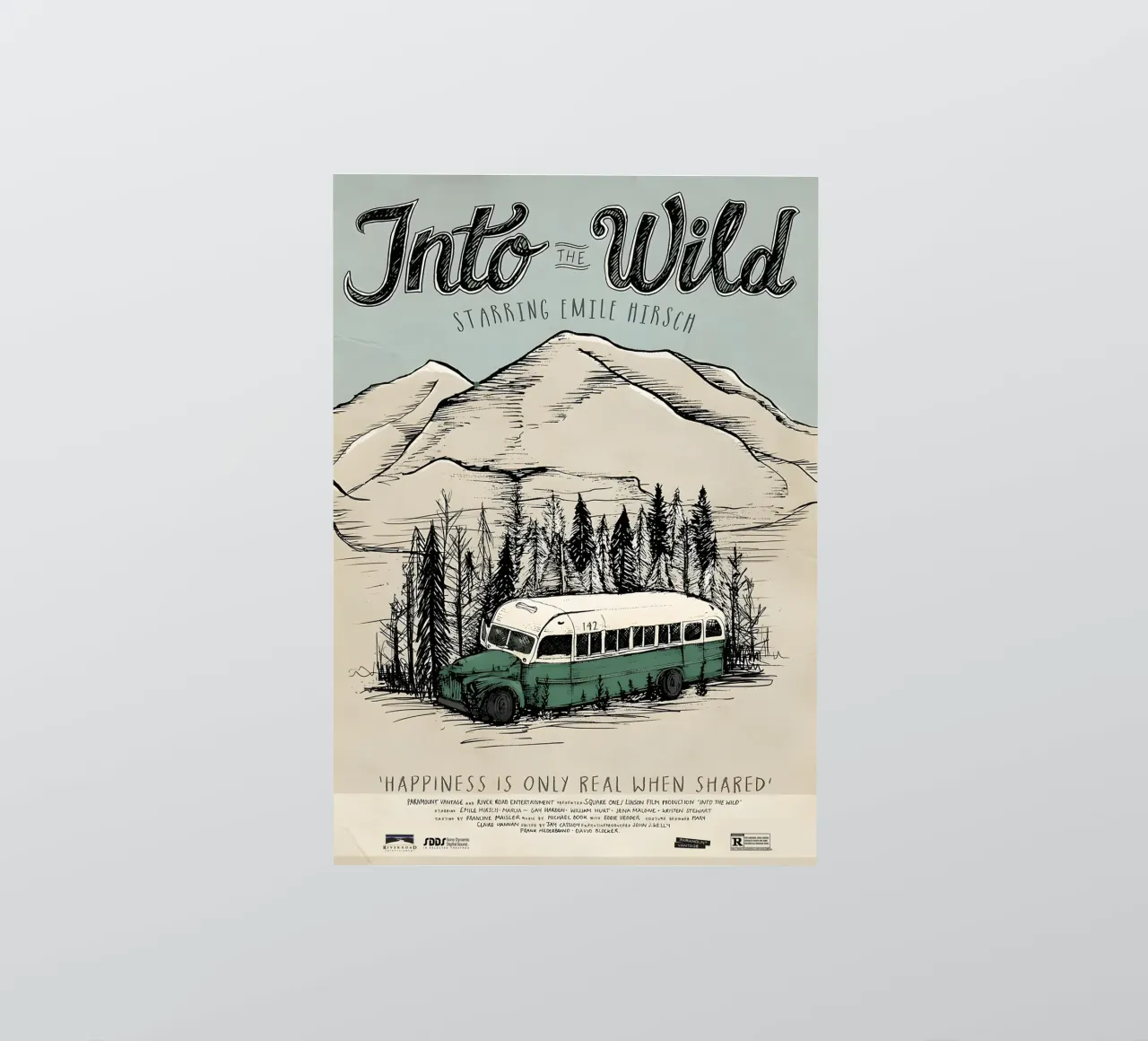 Into the Wild Movie adesivo da Attaboy Dsgn