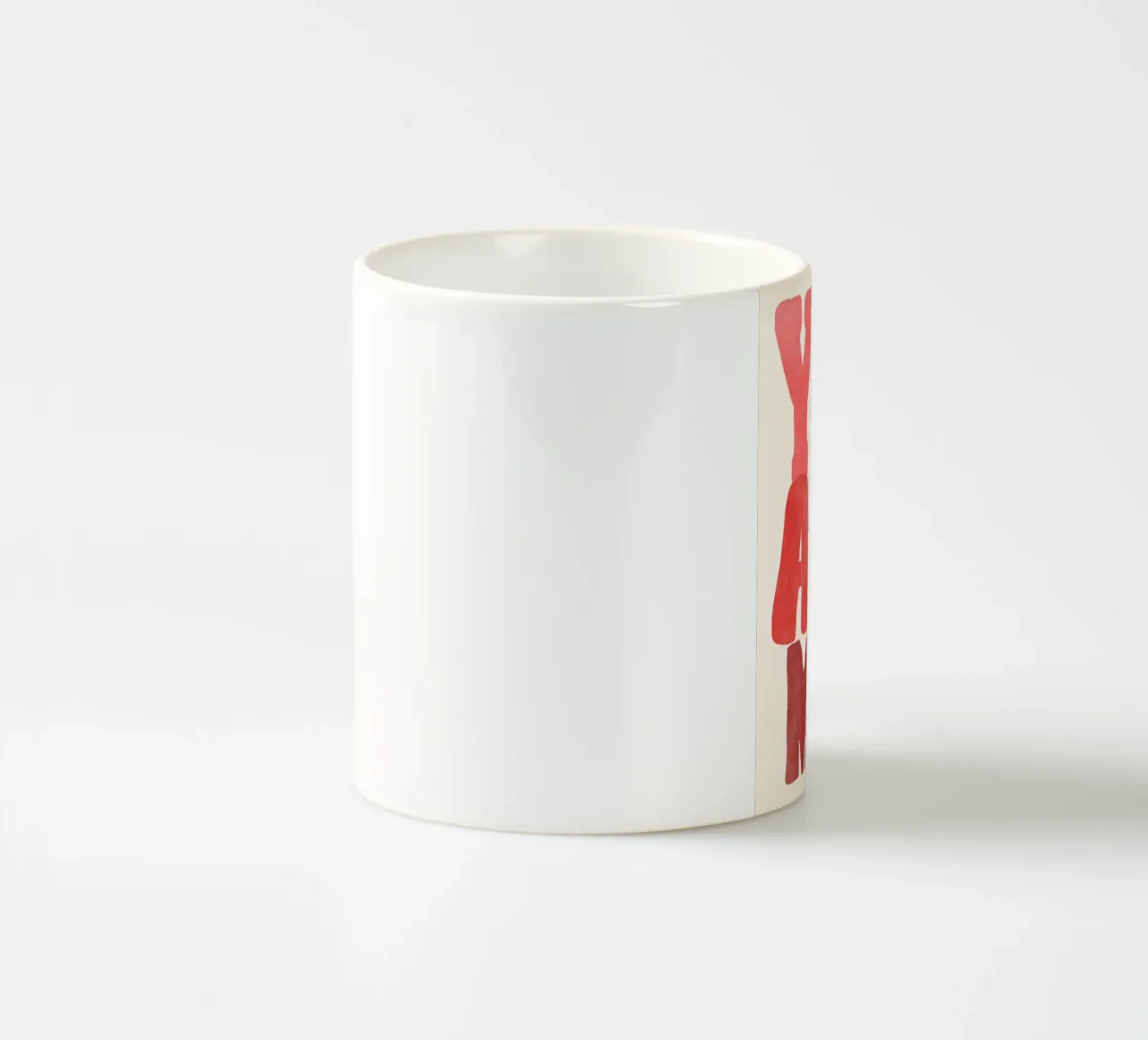 You & Me | Bold Red Love Print tazza in ceramica da PrintCessStudio