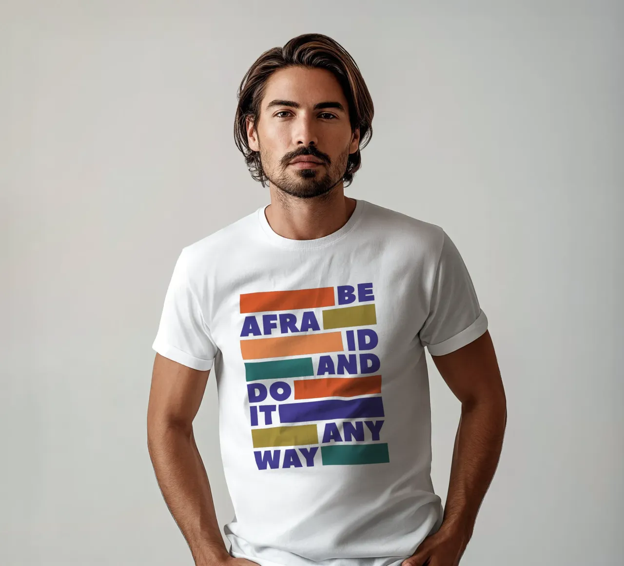 Be Afraid and Do It Anyway Bold Typography Art t-shirt da showmemars