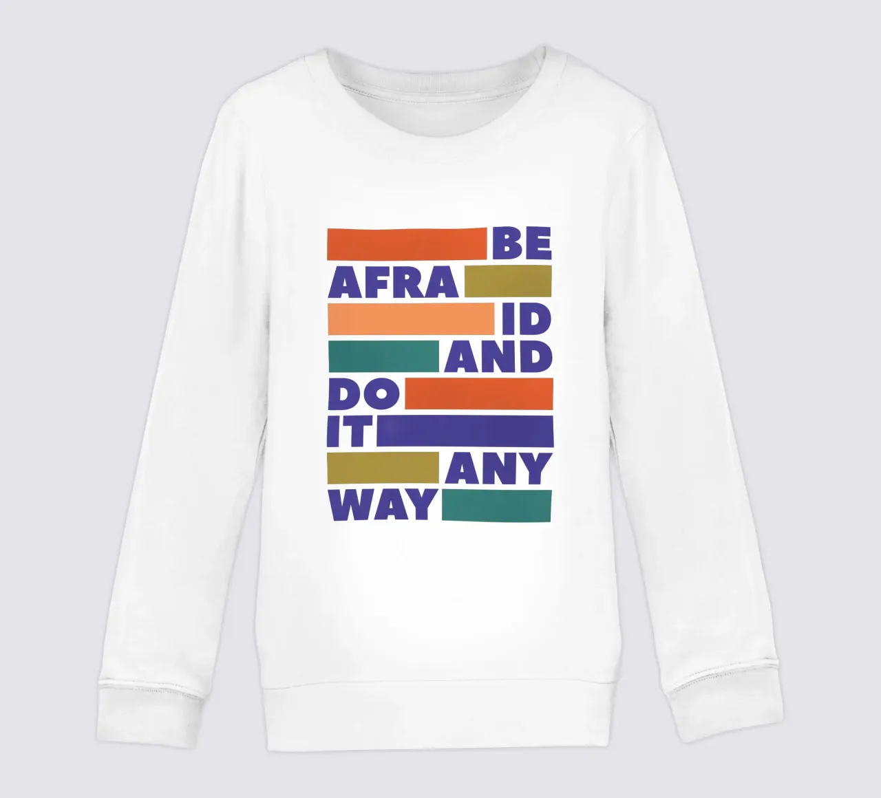 Be Afraid and Do It Anyway Bold Typography Art sudadera para niño de showmemars