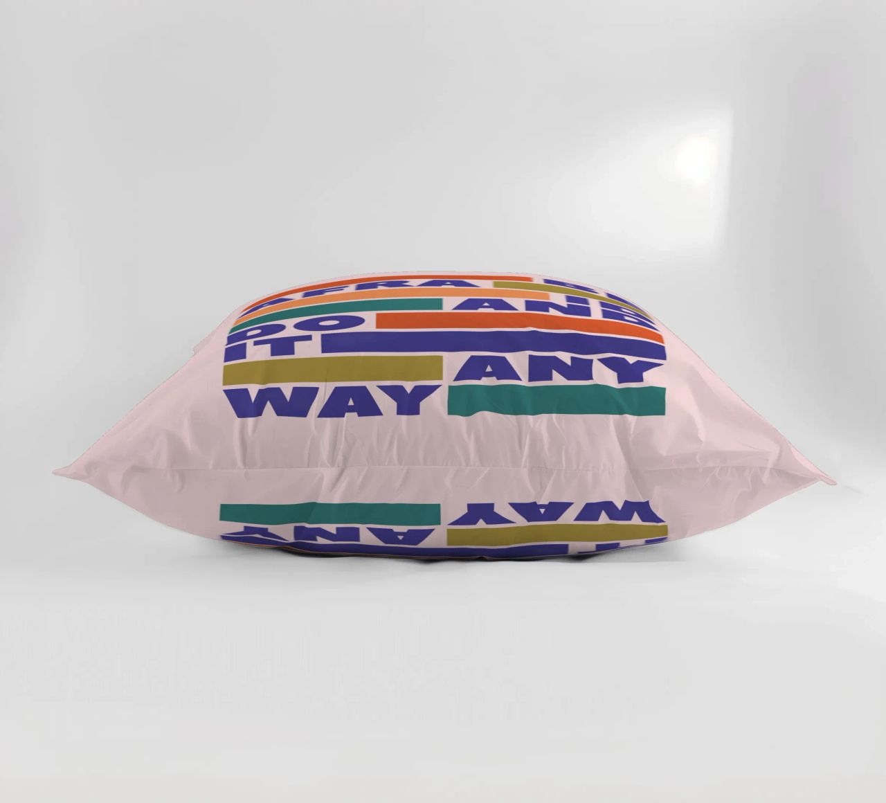 Be Afraid and Do It Anyway Bold Typography Art decorative cushion by showmemars