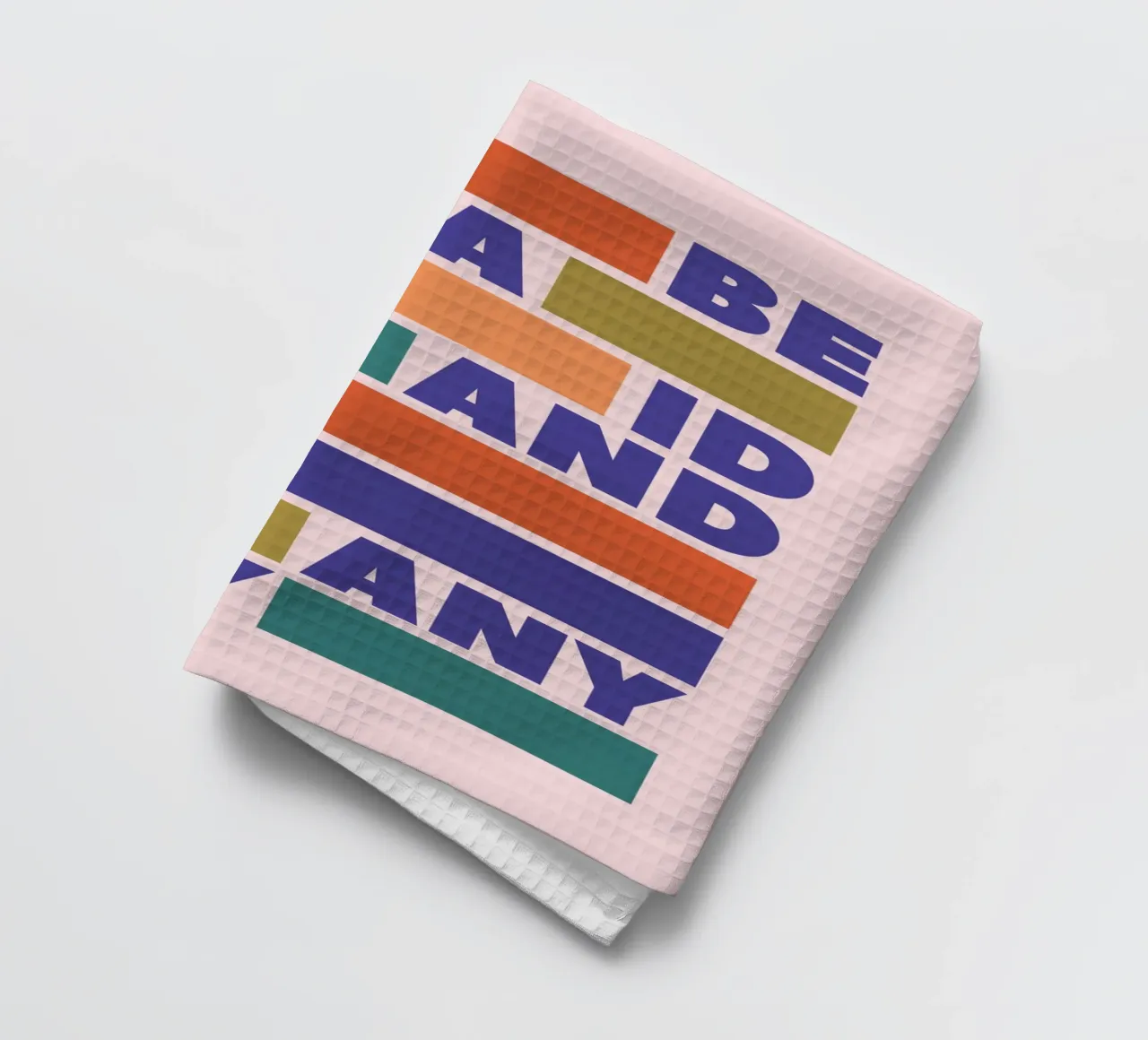 Be Afraid and Do It Anyway Bold Typography Art torchon de showmemars