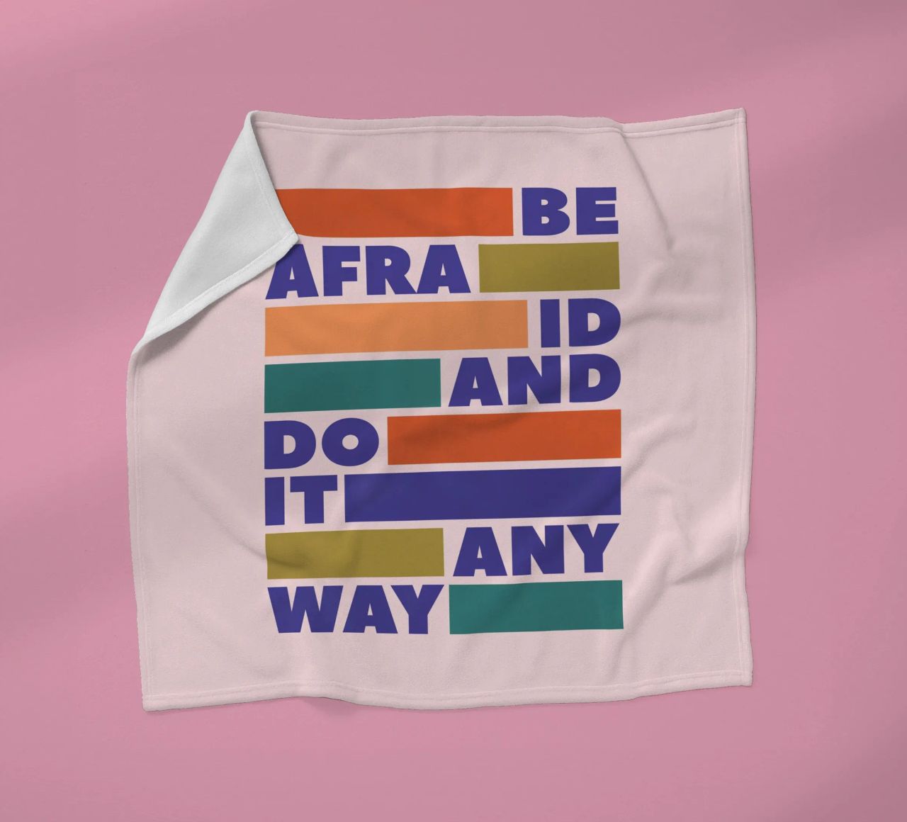 Be Afraid and Do It Anyway Bold Typography Art Fleecedecke von showmemars