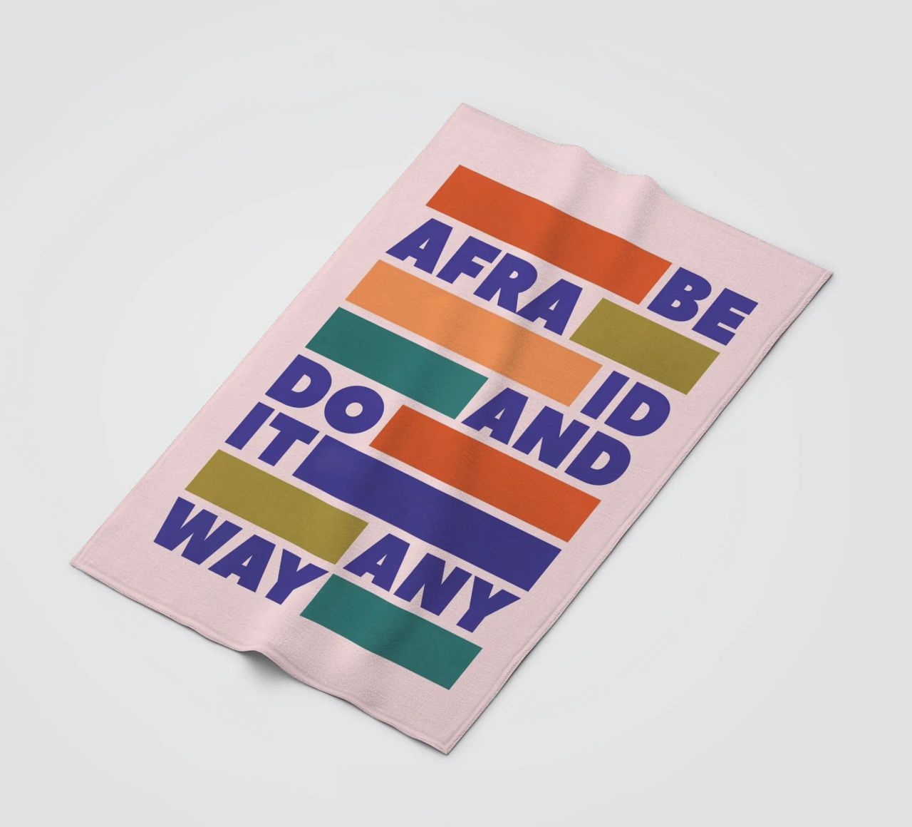 Be Afraid and Do It Anyway Bold Typography Art Fleecedecke von showmemars