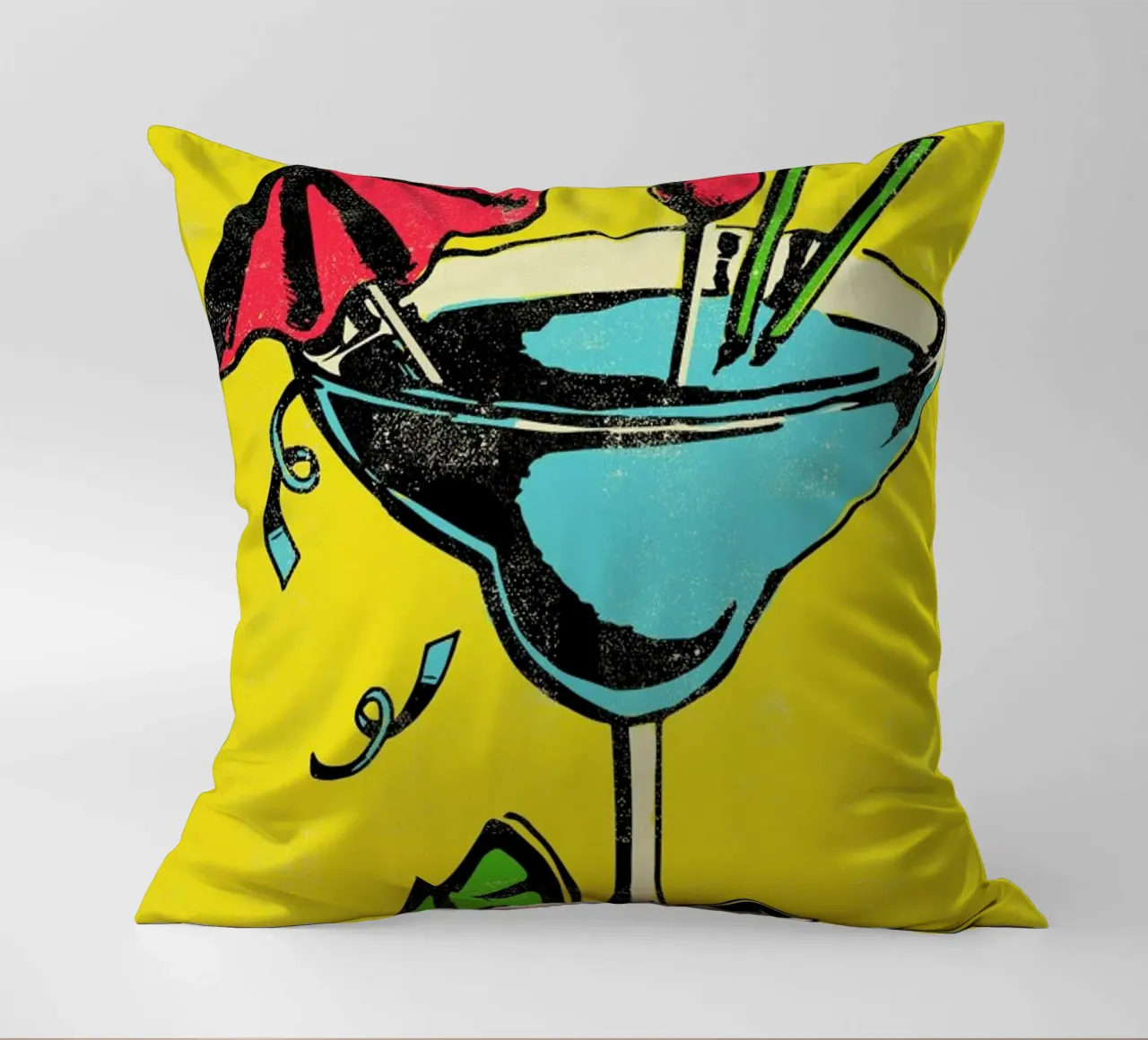 Cocktail decorative cushion by Rocket68