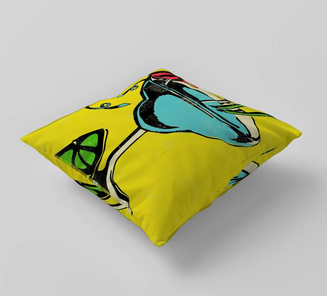 Cocktail decorative cushion by Rocket68