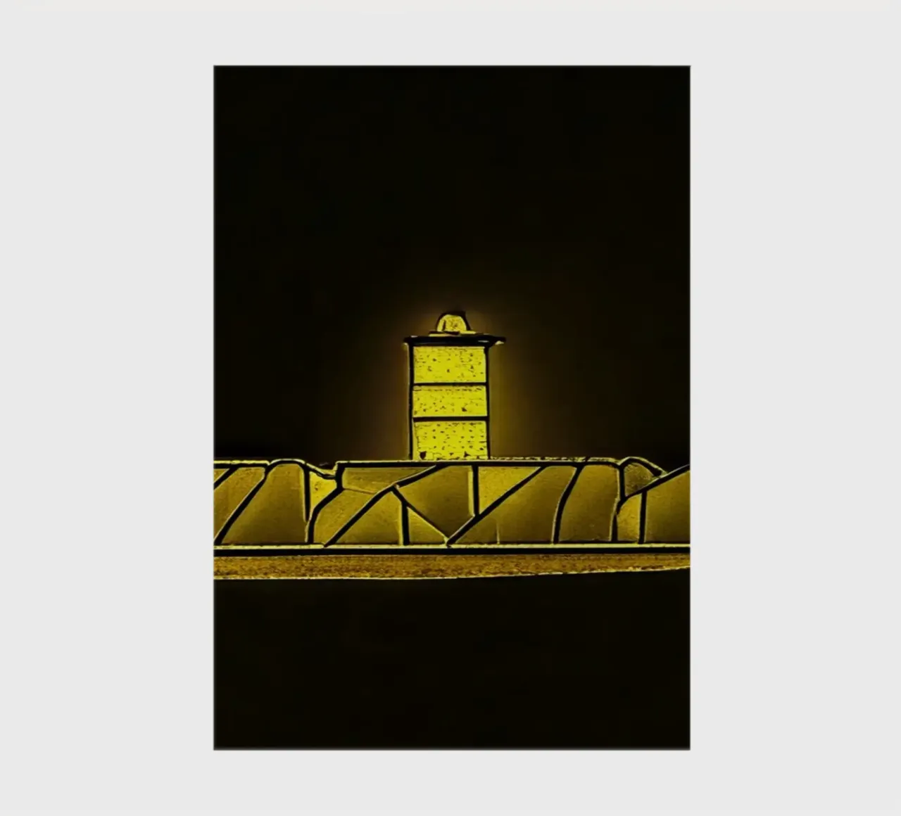 Pier with lighthouse_Scheveningen_2 notebook by Abstract Art by LK