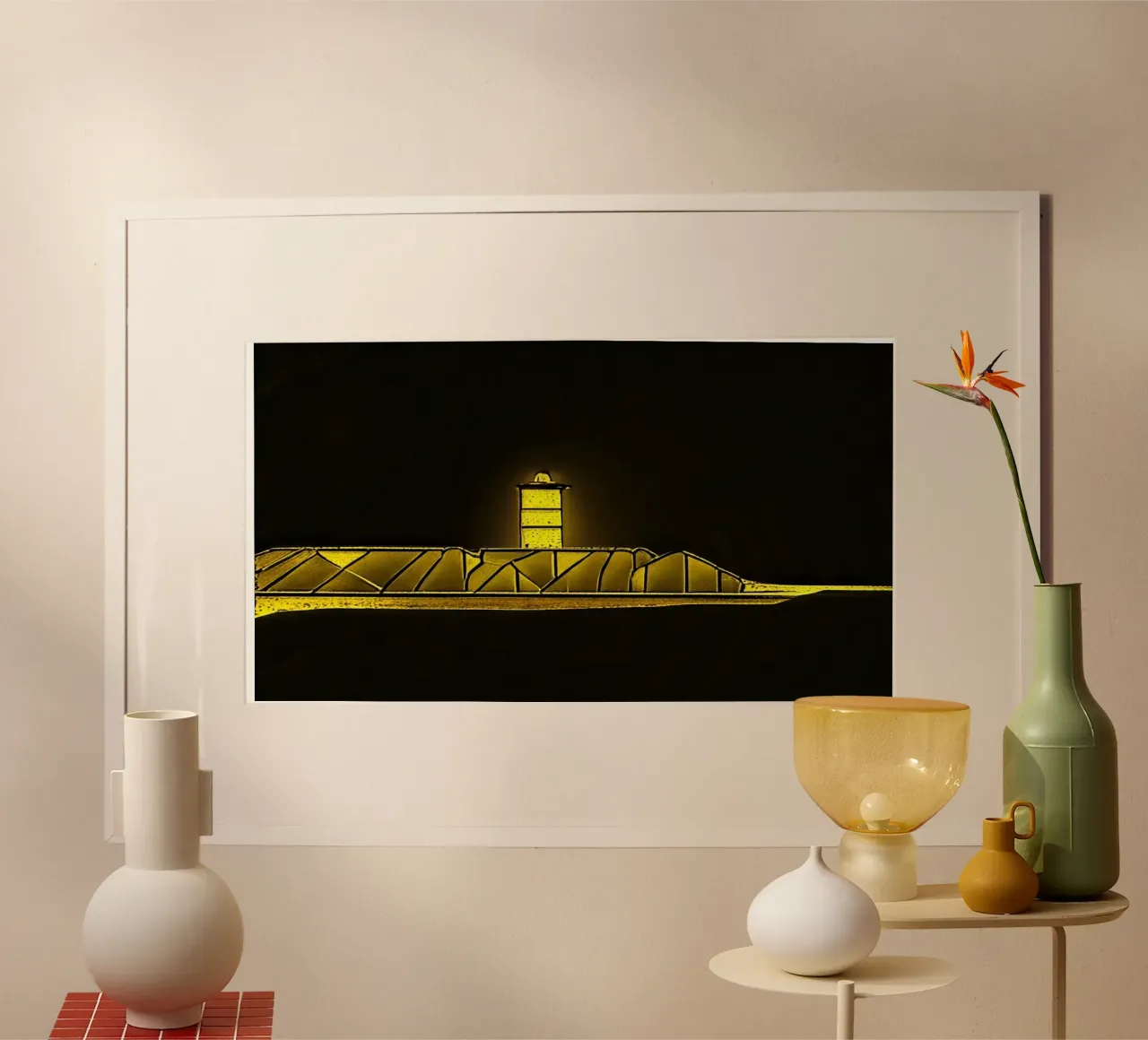 Molo con faro_Scheveningen_2 poster da Abstract Art by LK