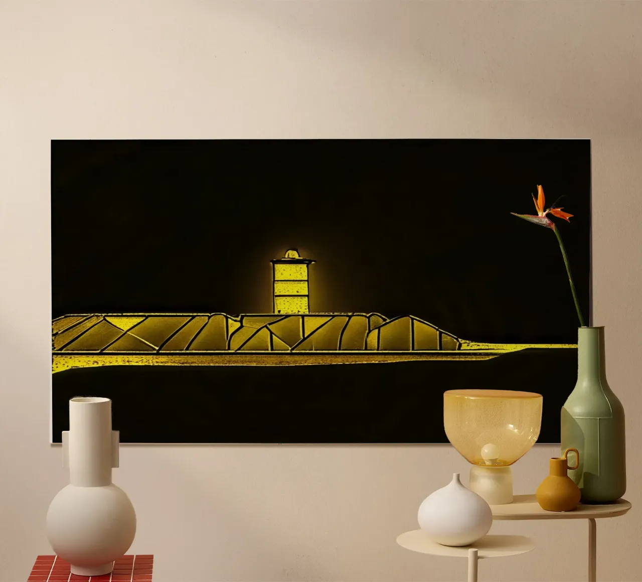 Molo con faro_Scheveningen_2 poster da Abstract Art by LK