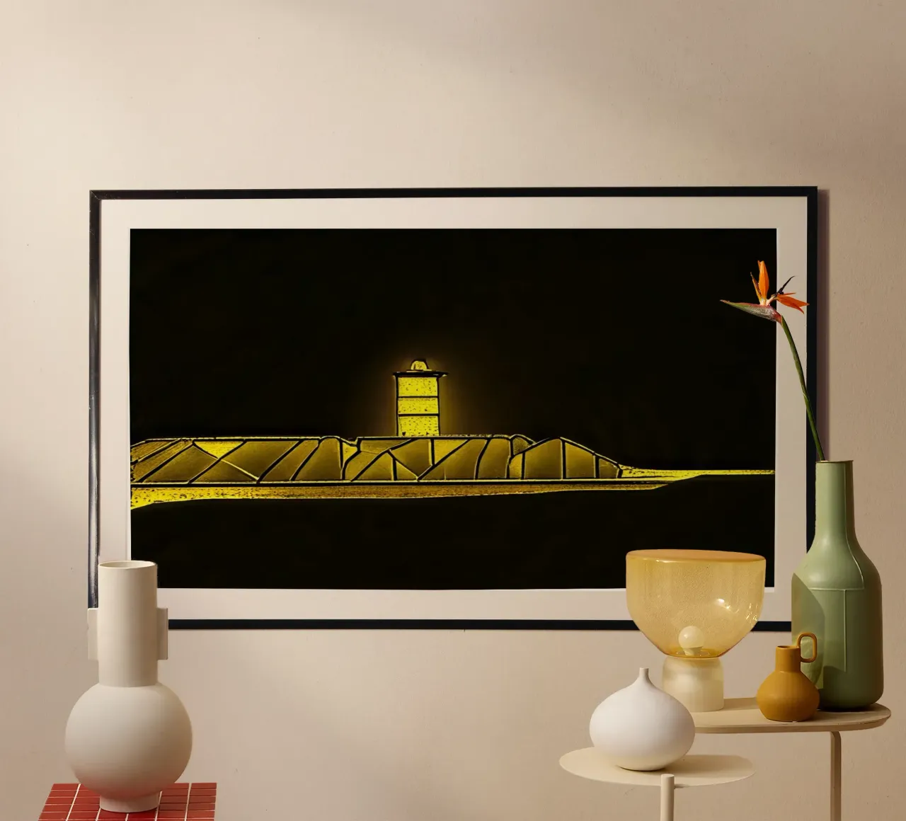 Molo con faro_Scheveningen_2 poster da Abstract Art by LK