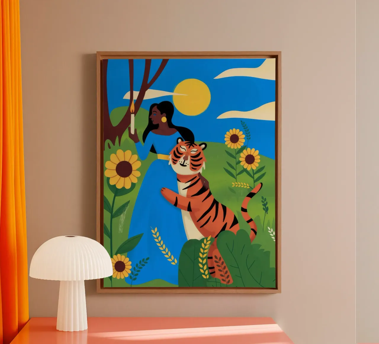 Avontuur in de jungle canvas met Baklijst van Artie Shifa