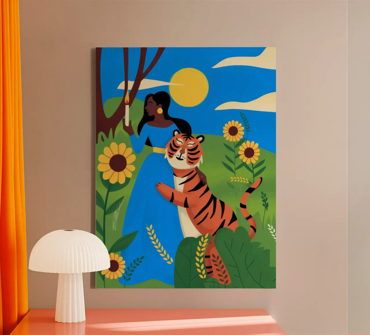 Avontuur in de jungle canvas met Baklijst van Artie Shifa