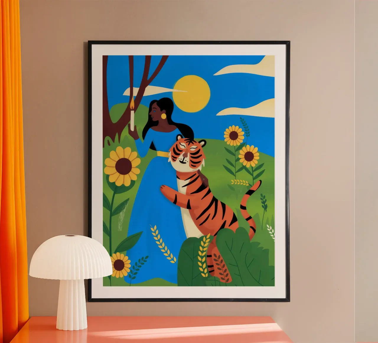 Avventura nella giungla poster con telaio in plastica da Artie Shifa