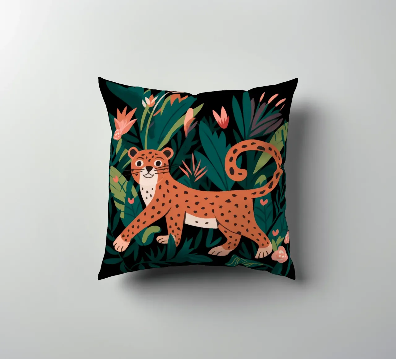 Jungle Grace decorative cushion by Artie Shifa