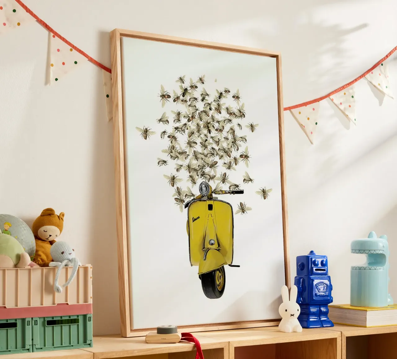 Sweet as a honey...Vespa tela con Cornice a cassetta da Rococco LA