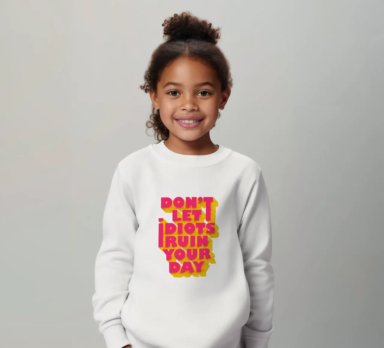 Don’t Let Idiots Ruin Your Day Bold Typography felpa bambino da showmemars