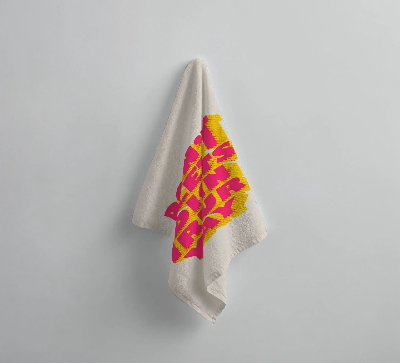 Don’t Let Idiots Ruin Your Day Bold Typography towel by showmemars
