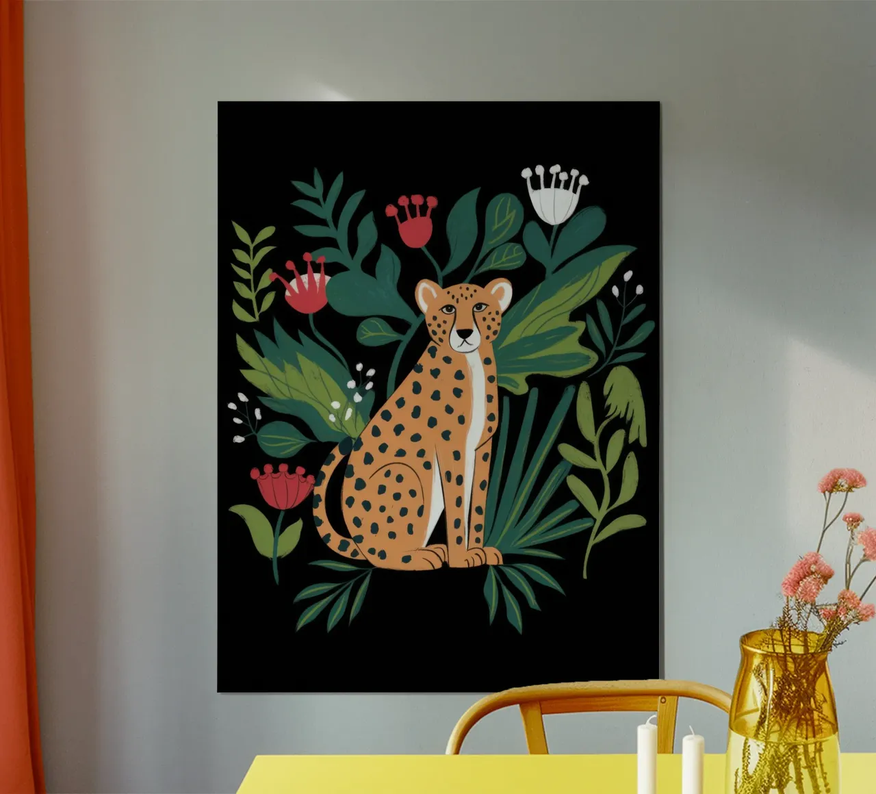 Maestà della giungla poster con telaio in alluminio da Artie Shifa