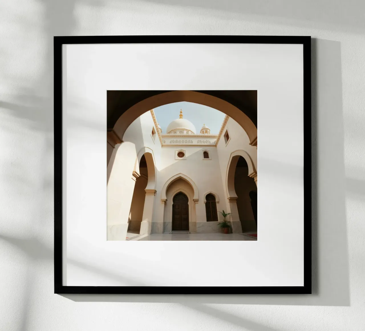 Architectural beauty of traditional design in a serene court poster by DesignDoodle
