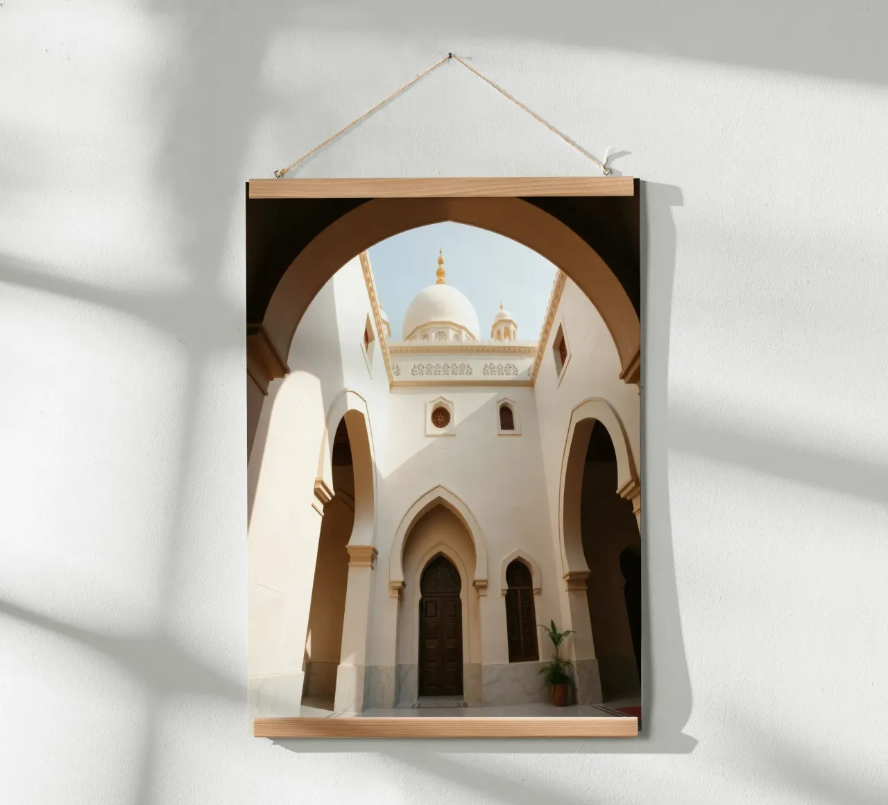 Architectural beauty of traditional design in a serene court poster by DesignDoodle