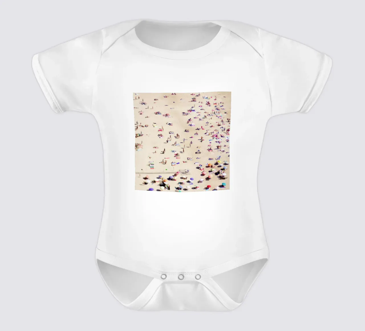 Beach Happy body neonato maniche corte da Ingrid Beddoes