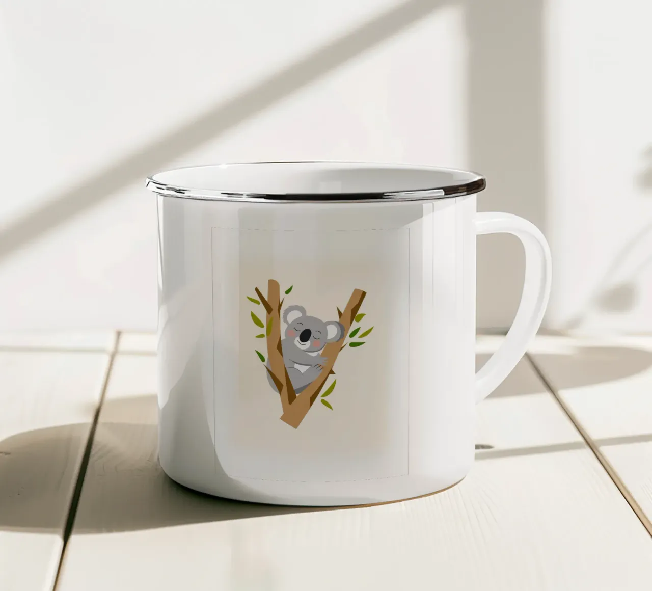 Koala Serenity tazza in smalto da Artie Shifa