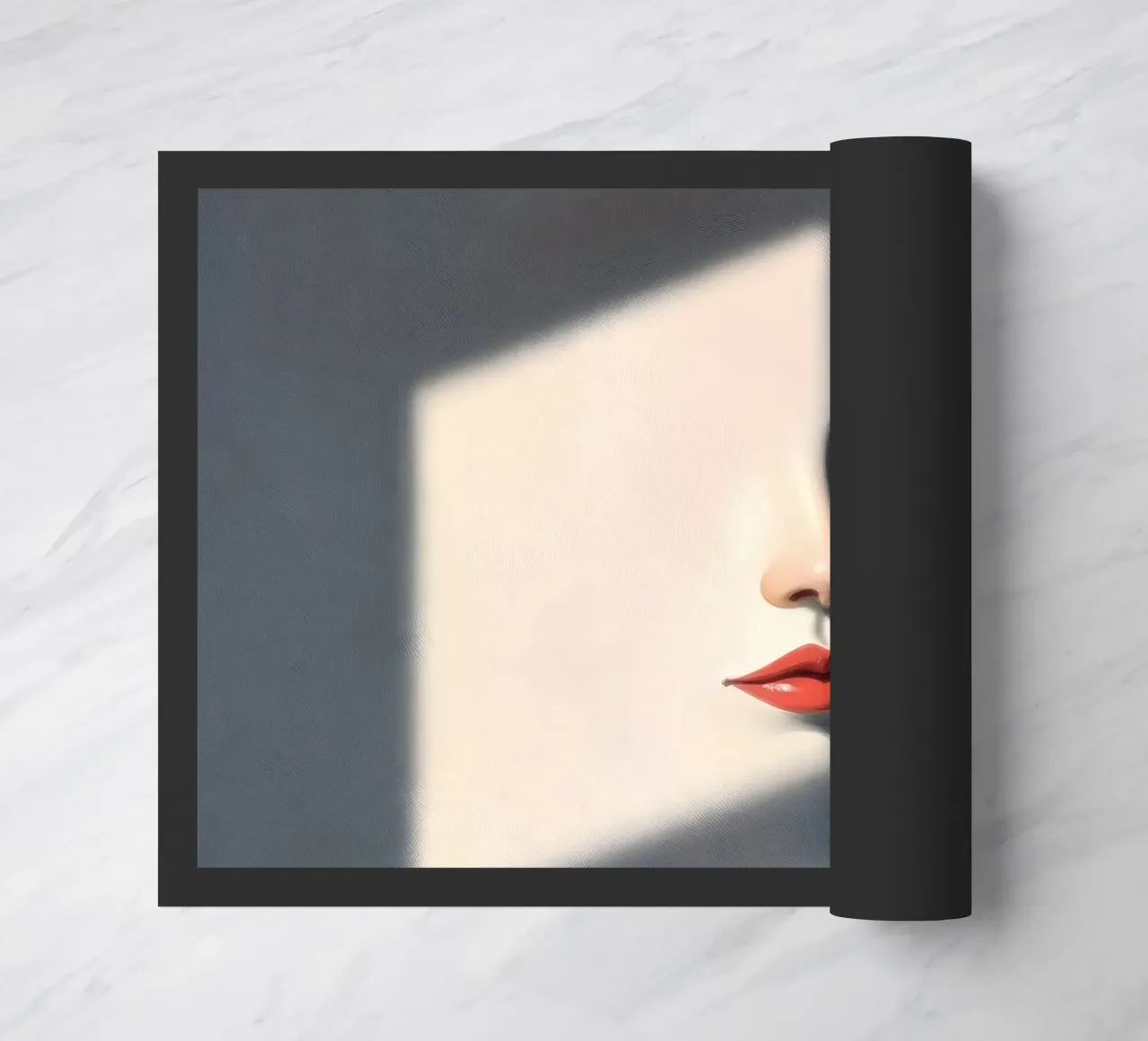Ombre e luci creano un intrigante ritratto di un volto zerbino da DesignDoodle