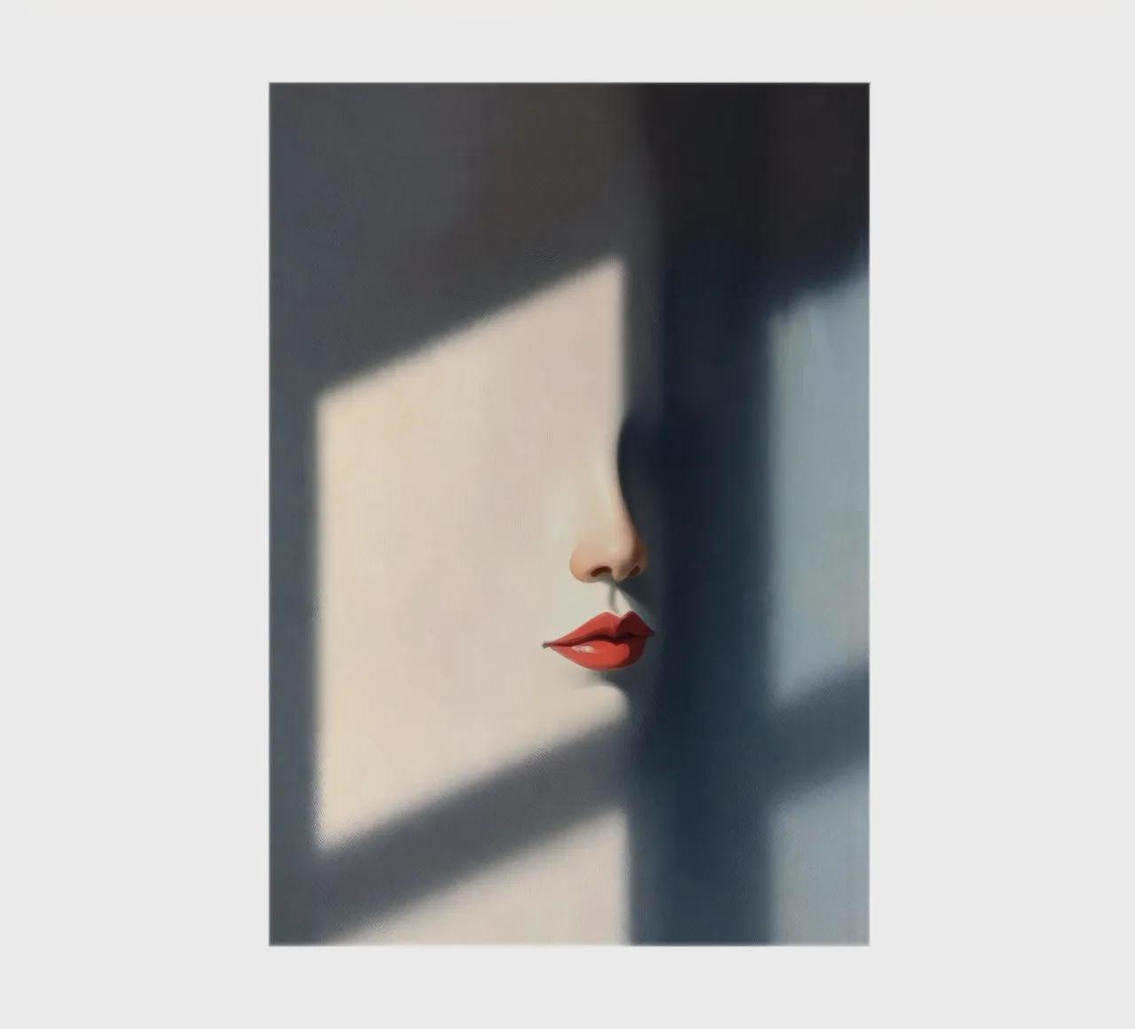 Shadows and light create an intriguing portrait of a face notebook by DesignDoodle