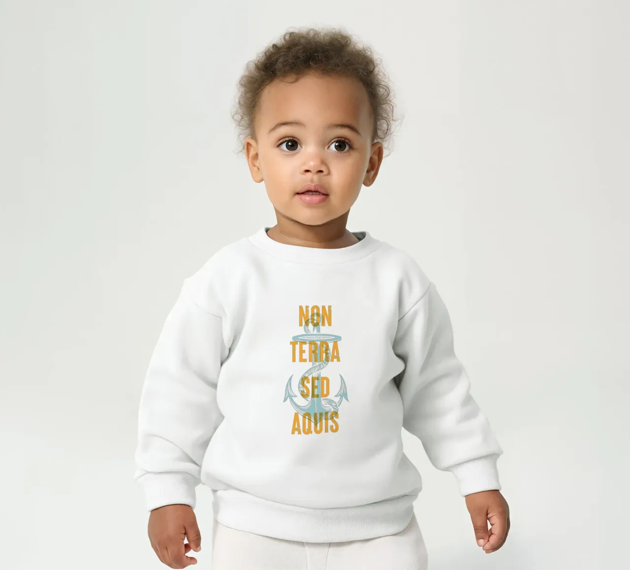 Non terra sed aquis felpa neonato da Vintagrafica