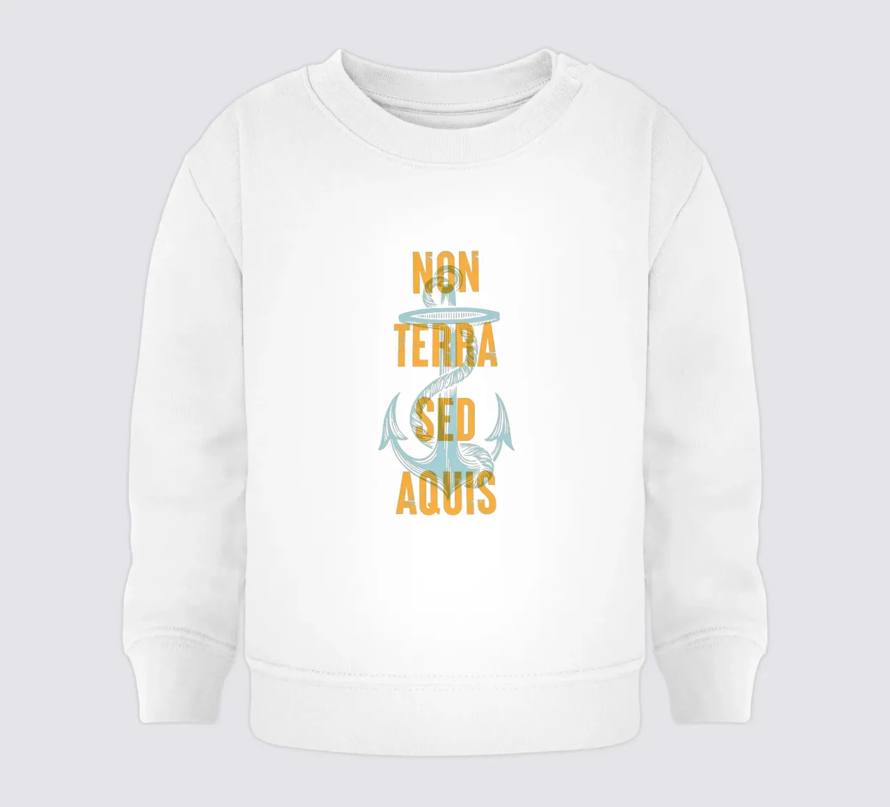 Non terra sed aquis felpa neonato da Vintagrafica