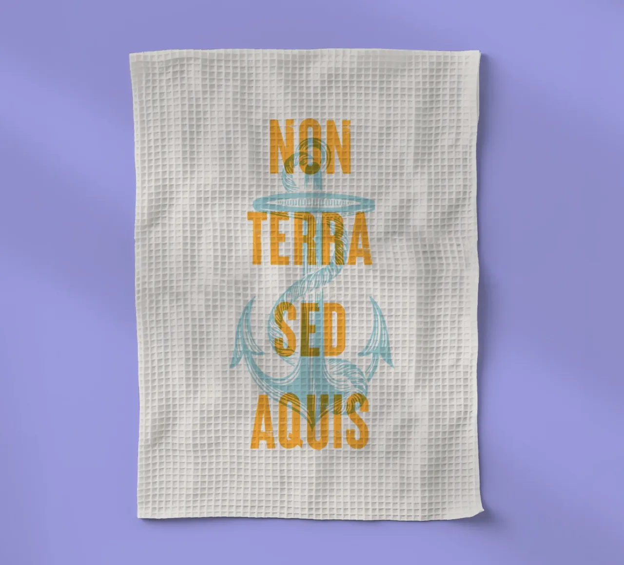 Non terra sed aquis canovaccio da cucina da Vintagrafica