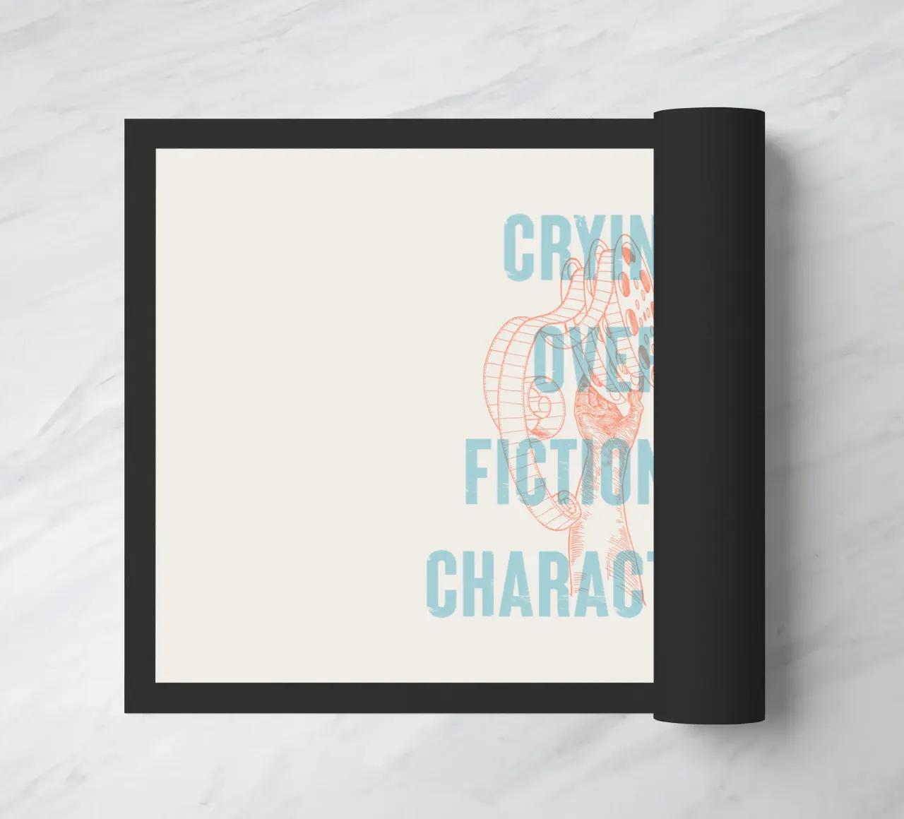 Crying over fictional characters doormat by Vintagrafica